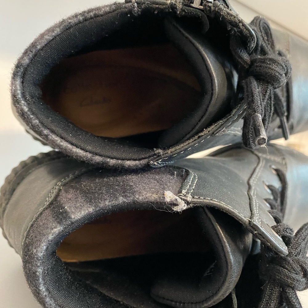 Clarks Black Ankle Boots Women’s size 10 - Picture 5 of 8
